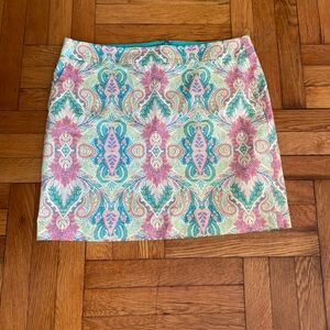Ann Taylor Loft Madison Skirt Pink Blue White Size 12